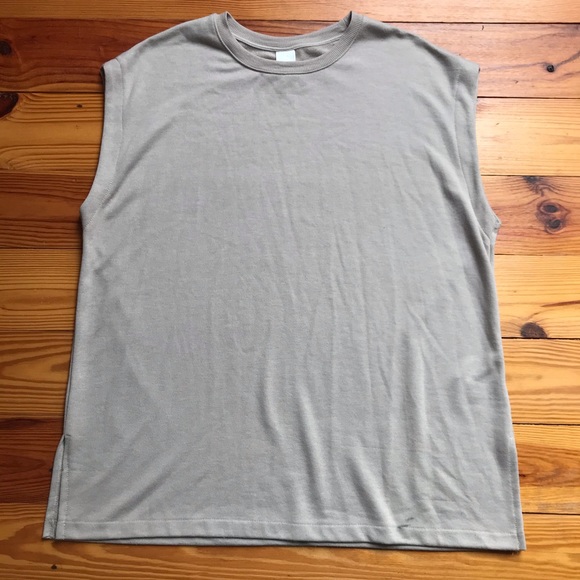 H&M Basics Taupe Tan Boxy Vest, EUC, L/XL - Picture 1 of 8